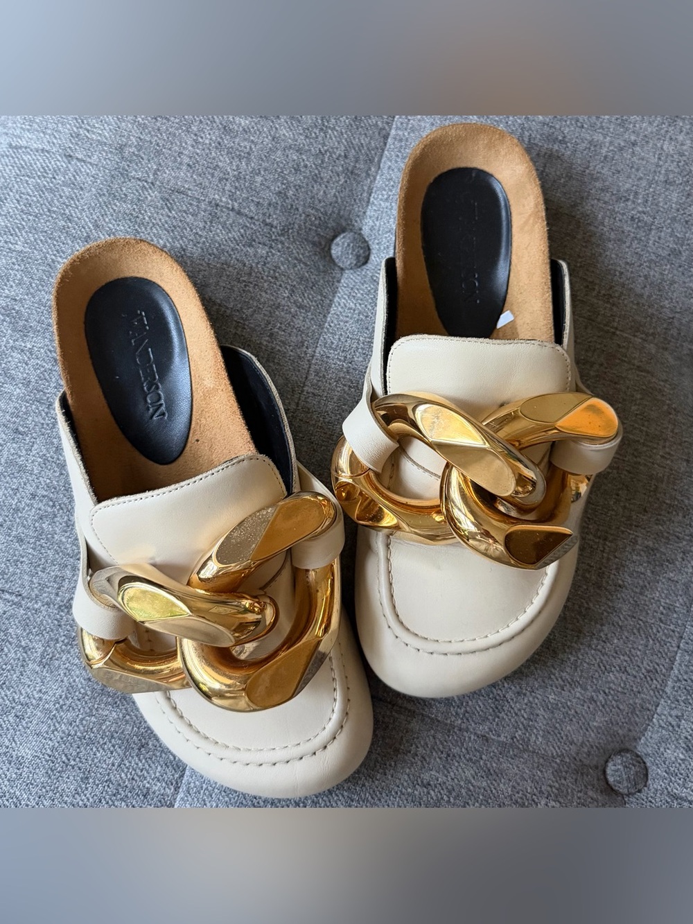 JW Anderson Chain-Embellished Leather Mules